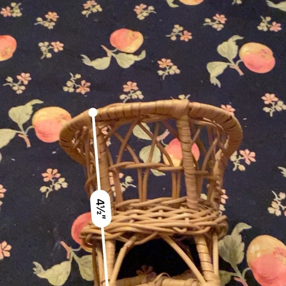 Miniature Wicker Chair and Table Set